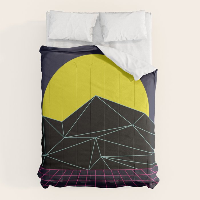 Outrun to the Sun / 80s Retro Comforter Gallery Image 6