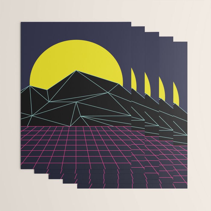 Outrun to the Sun / 80s Retro Wrapping Paper Gallery Image 3