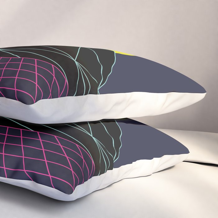 Outrun to the Sun / 80s Retro Pillow Sham Gallery Image 3