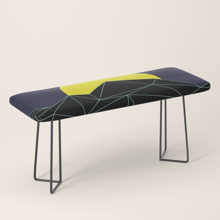 Outrun to the Sun / 80s Retro Bench Gallery Image 1