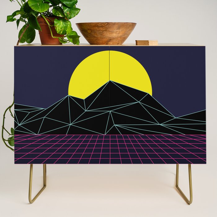 Outrun to the Sun / 80s Retro Credenza Gallery Image 1