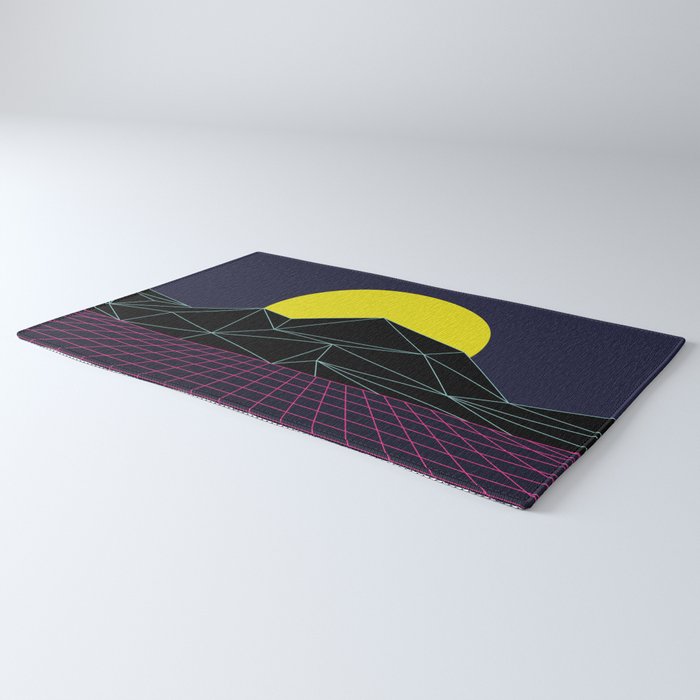 Outrun to the Sun / 80s Retro Rug Gallery Image 3