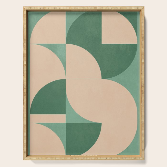 Modern geometric shapes 54 Serving Tray Gallery Image 1