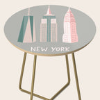New York - pink green  Side Table Gallery Image 2