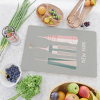 New York - pink green  Cutting Board Gallery Image 2
