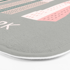 New York - pink green  Bath Mat Gallery Image 3