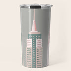 New York - pink green  Travel Mug Gallery Image 1