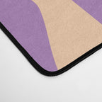 Retro Wavy Lines Pattern in Purple & Peach Desk Mat Gallery Image 4