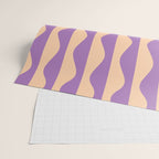 Retro Wavy Lines Pattern in Purple & Peach Wrapping Paper Gallery Image 2