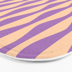 Retro Wavy Lines Pattern in Purple & Peach Bath Mat Gallery Image 3