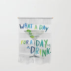 What a Day for a Day Drink - Blue & Green Palette Wall Hanging Gallery Image 1