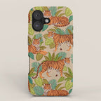 Jungle Tigers In Sand Brown iPhone Case Gallery Image 1