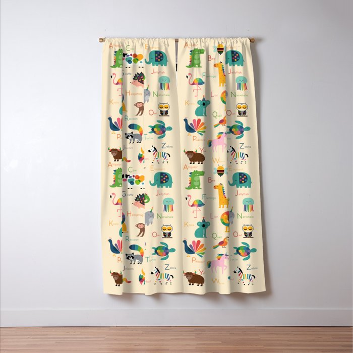 Rainbow Zoo Window Curtain Gallery Image 3