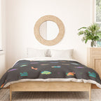 Sea slug - black Duvet Cover Gallery Image 3