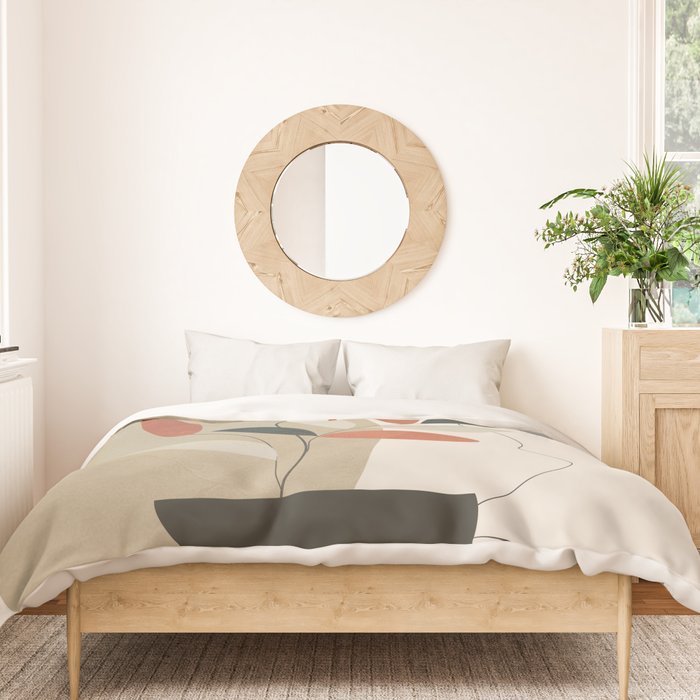 Line Through Abstractions 01 Duvet Cover Gallery Image 3