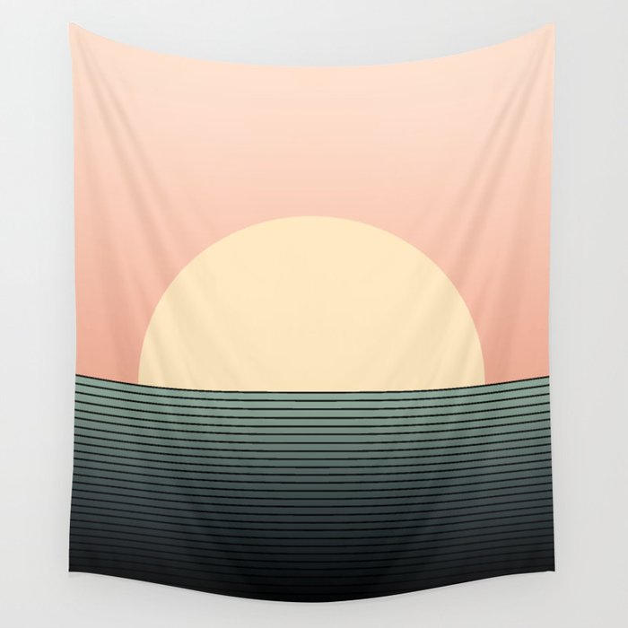 Sunrise / Sunset Abstract Gradient IV Wall Tapestry Gallery Image 4