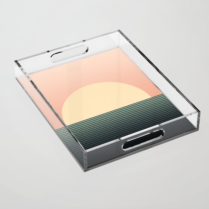 Sunrise / Sunset Abstract Gradient IV Acrylic Tray Gallery Image 1