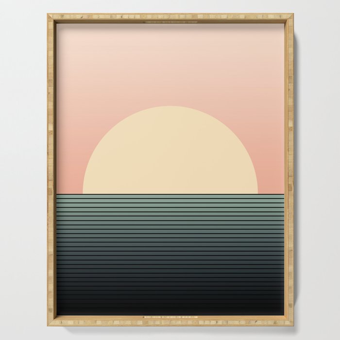 Sunrise / Sunset Abstract Gradient IV Serving Tray Gallery Image 1