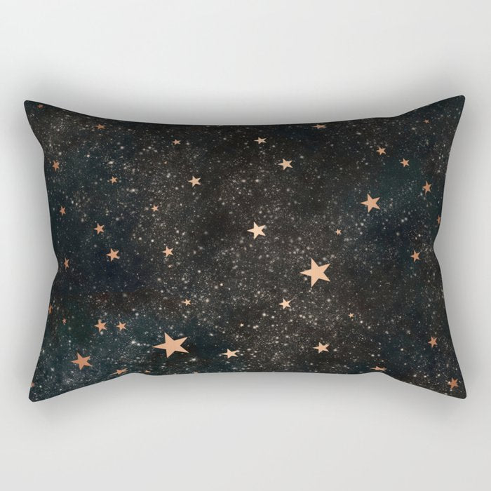 Starry winter night  Rectangular Pillow Gallery Image 1