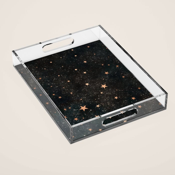 Starry winter night  Acrylic Tray Gallery Image 1