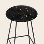 Starry winter night  Stool Gallery Image 2