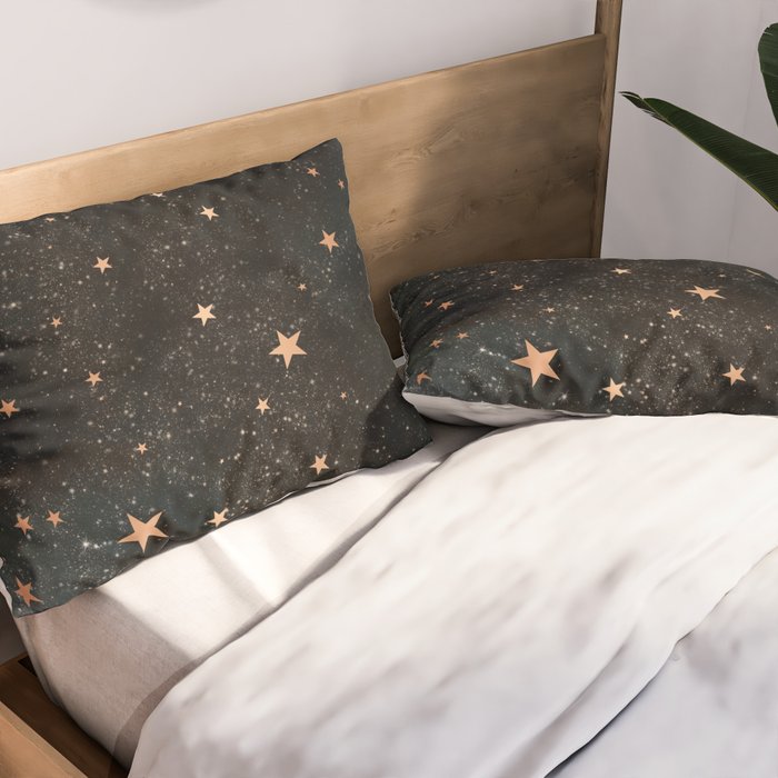 Starry winter night  Pillow Sham Gallery Image 2