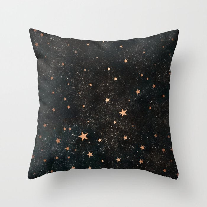 Starry winter night  Throw Pillow Gallery Image 6