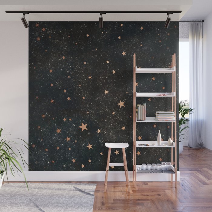Starry winter night  Wall Mural Gallery Image 1