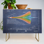 Concorde Supersonic Airliner Blueprint (dark blue) Credenza Gallery Image 1
