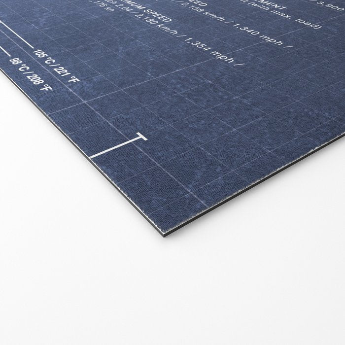 Concorde Supersonic Airliner Blueprint (dark blue) Welcome Mat Gallery Image 2
