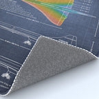 Concorde Supersonic Airliner Blueprint (dark blue) Rug Gallery Image 4
