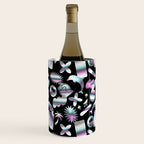 Trendy holographic y2k sticker pattern Wine Chiller Gallery Image 1