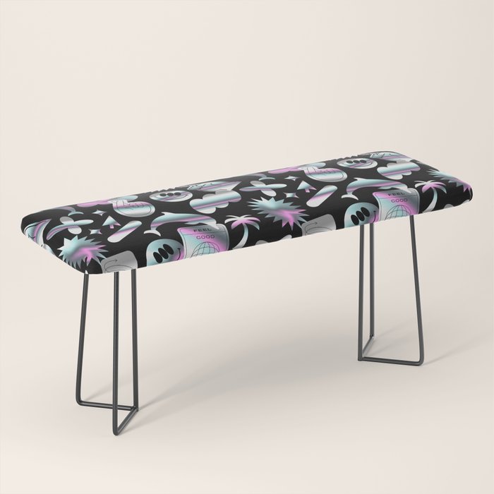 Trendy holographic y2k sticker pattern Bench Gallery Image 1