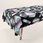 Trendy holographic y2k sticker pattern Tablecloth Gallery Image 1