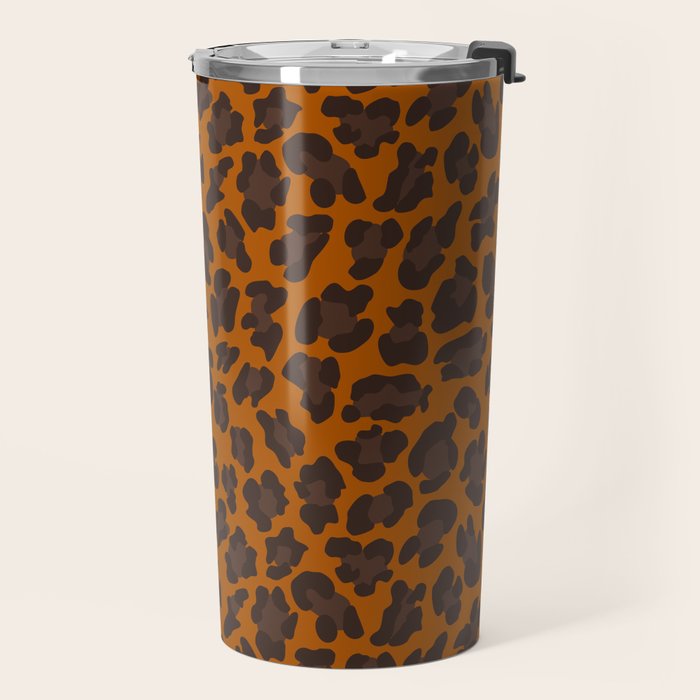 Classic Leopard Print Pattern Travel Mug Gallery Image 2