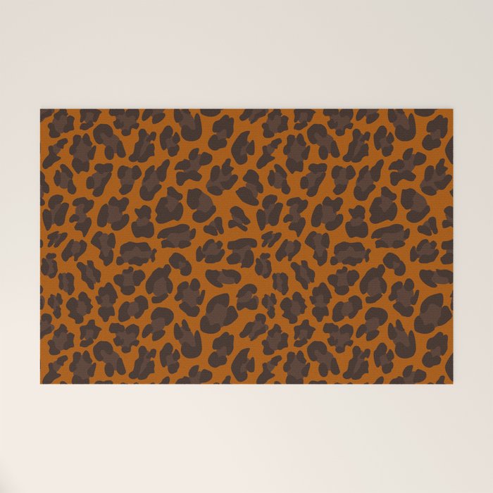 Classic Leopard Print Pattern Welcome Mat Gallery Image 1