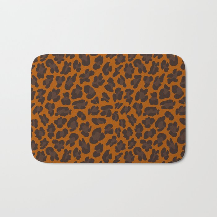 Classic Leopard Print Pattern Bath Mat Gallery Image 1