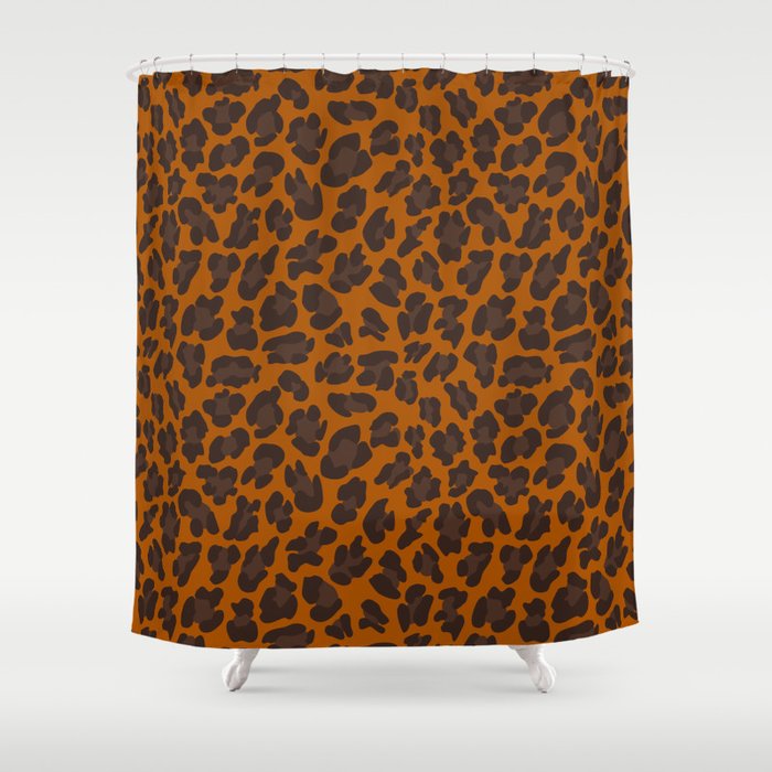 Classic Leopard Print Pattern Shower Curtain Gallery Image 1