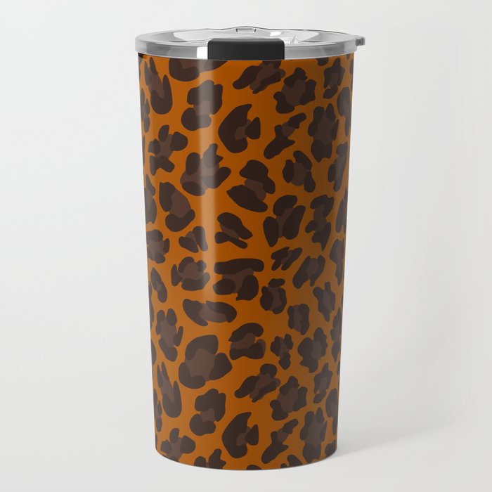 Classic Leopard Print Pattern Travel Mug Gallery Image 1