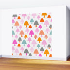 Whimsi Retro Abstract Mushrooms in Rainbow colours Wall Mural Gallery Image 2