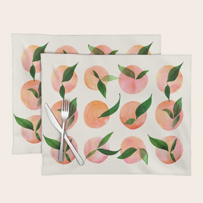 Abstract Watercolor Fruit Shapes Placemat Gallery Image 1