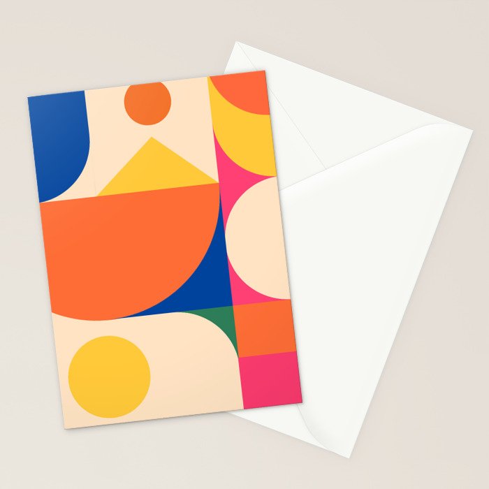 Geometric Shapes 225 Stationery Card Gallery Image 2