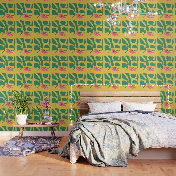 Midcentury Hibiscus 2 Wallpaper Gallery Image 1