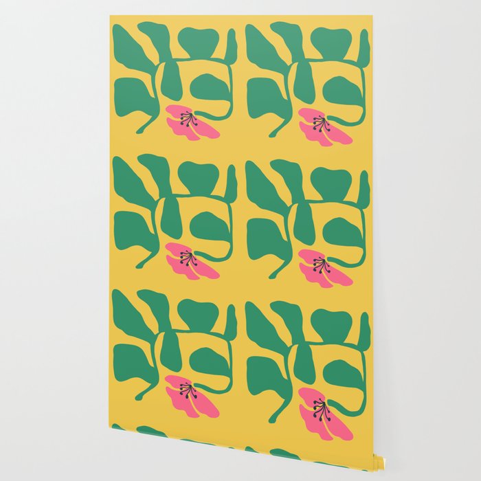 Midcentury Hibiscus 2 Wallpaper Gallery Image 2