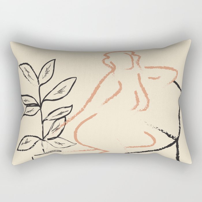 Nude Line Rectangular Pillow Gallery Image 2