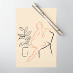 Nude Line Wrapping Paper Gallery Image 1