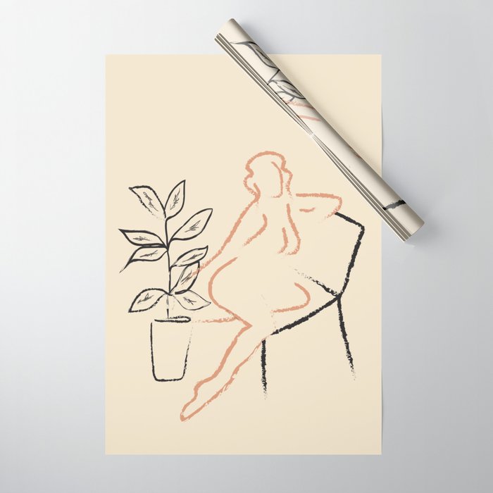 Nude Line Wrapping Paper Gallery Image 1