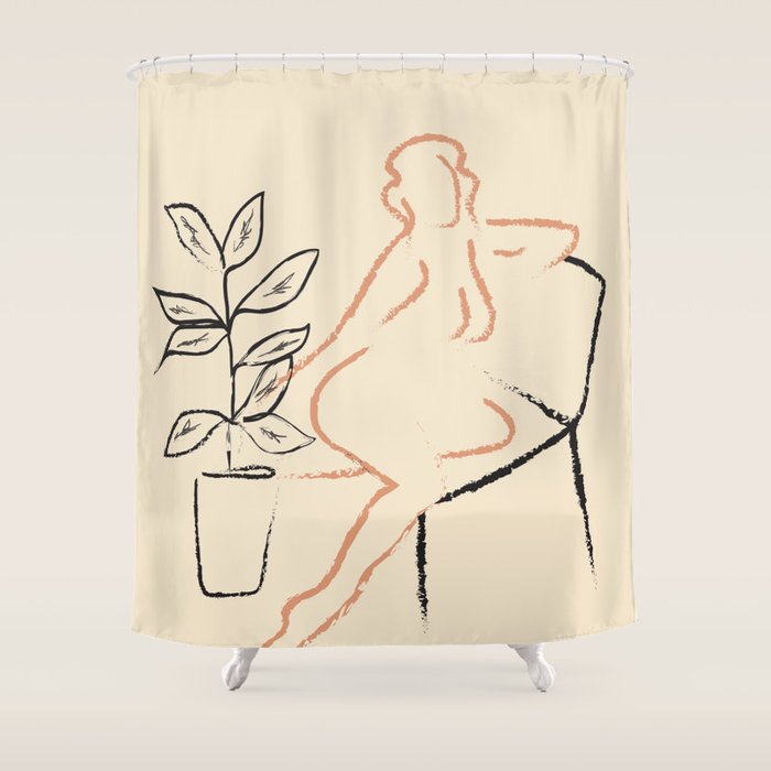 Nude Line Shower Curtain Gallery Image 1
