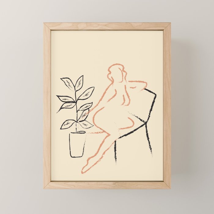 Nude Line Mini Art Print Gallery Image 1