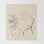 Nude Line Throw Blanket Gallery Image 2